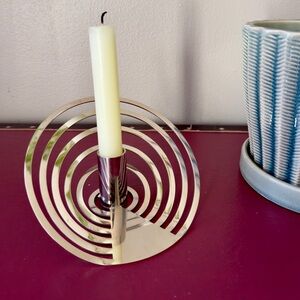 Vintage EightMood Anderssons Scandinavian Sweden Stainless Metal Candle Holder.
